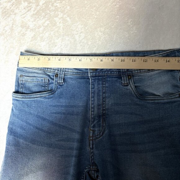 THE PERFECT JEAN NYC Stretch Slim Fit Jeans Mens 30X30 (Actual 31x29) Light Blue - Picture 8 of 13